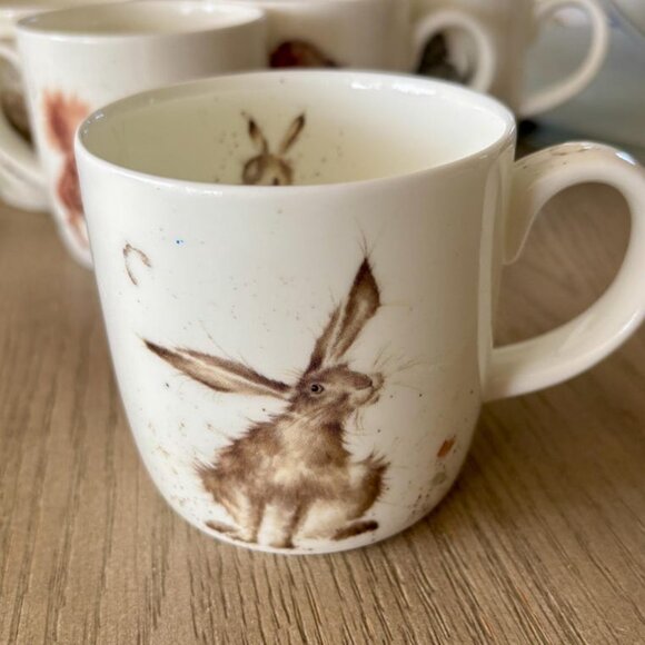 Rabbit Mug Royal Worcester Porcelain, Wrendale Rabbit Mug Royal Worcester Porce - Picture 2 of 5